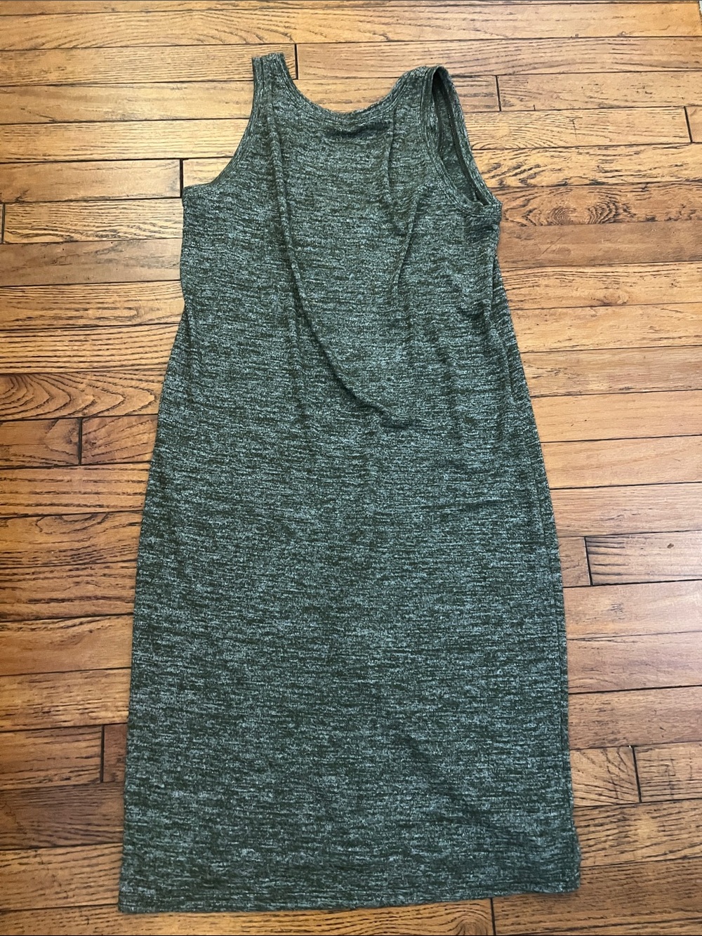 GAP Heathered Forest Green Sleeveless Midi Dress